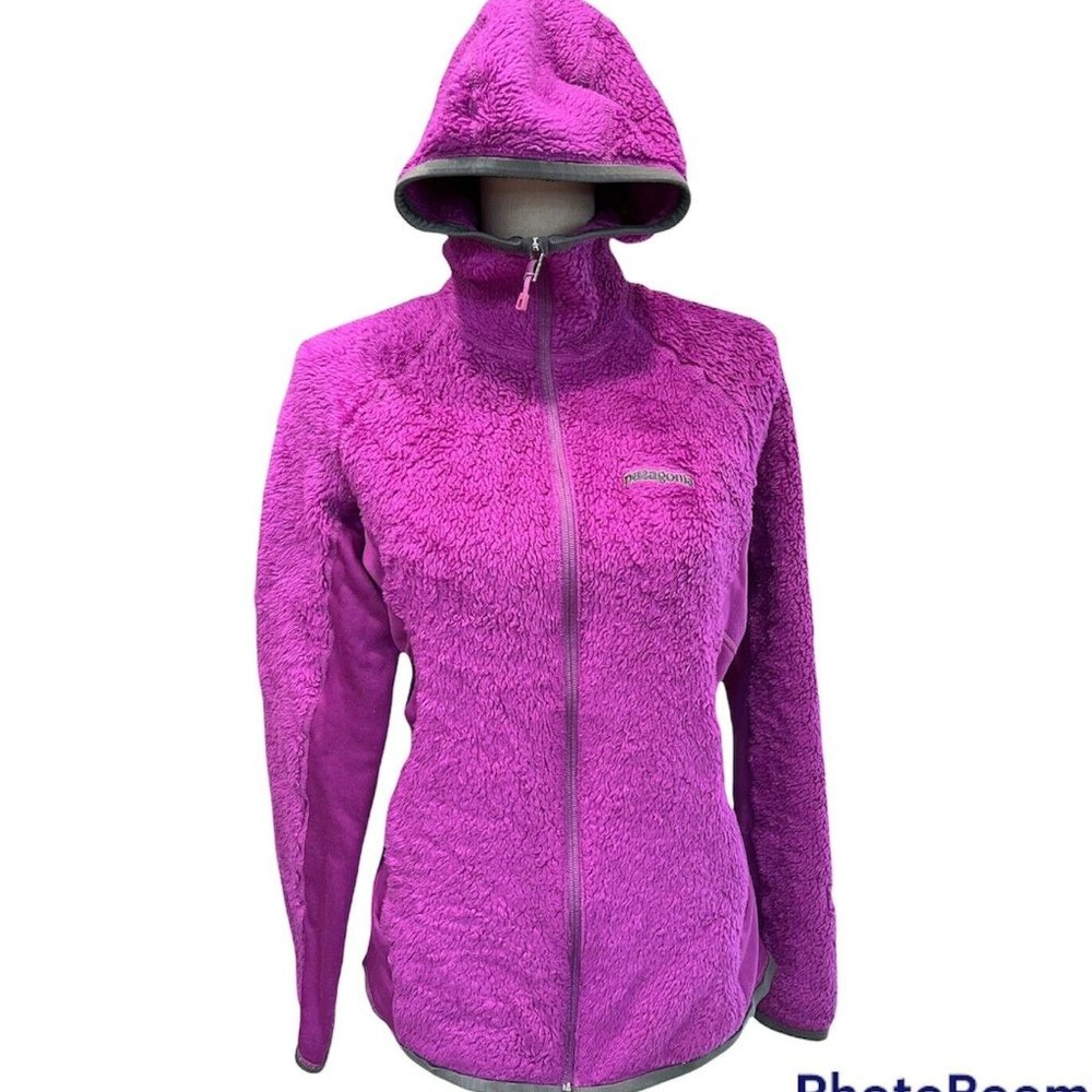 Patagonia Women'S R3 Hi-Loft Hoody Jacket Purple Sz Medium Zip Front